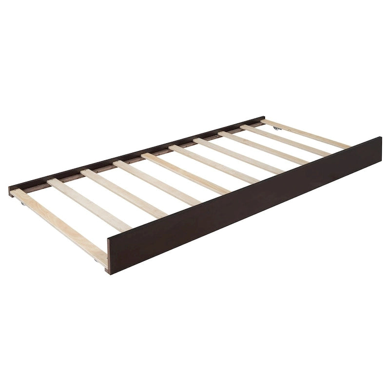 Cama Queen de plataforma con dosel blanco con cajones y nido doble, capacidad para 2 personas