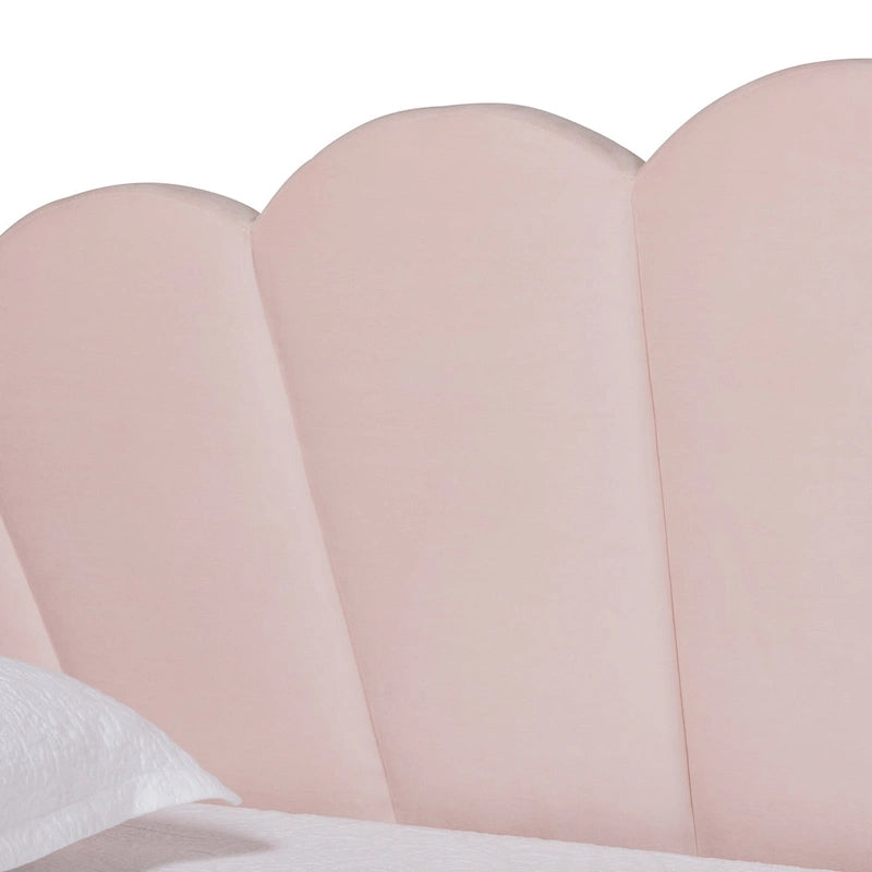 Cama nido de terciopelo rosa claro – Estilo moderno, capacidad para 1 o 2 personas