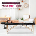 Mesa de Masaje Plegable Portátil Negra – Altura Ajustable, Reposabrazos y Almohada Facial, 1 Persona